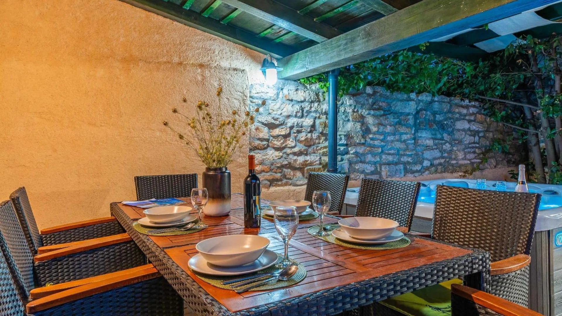 Stone Holiday House Zara With Jacuzzi Sukosan Croatia